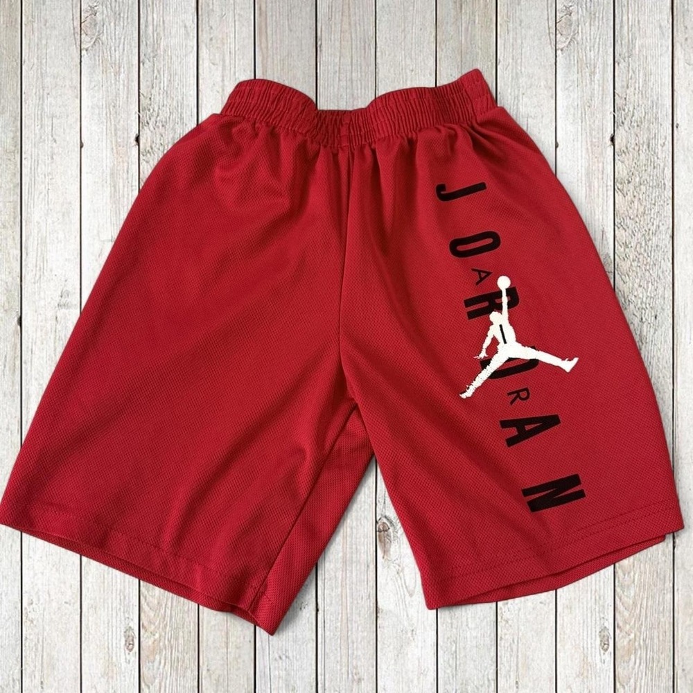Jordan Jumpman Boys Red Mesh Basketball Shorts Youth Medium